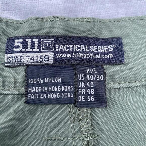 5.11 Tactical Pants Mens 40 Green Cargo Active Work Wear Reinforced 74158 40x30‍ - Picture 3 of 12